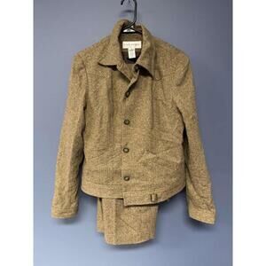 Evan-Picone Brown Wool Blend Jacket & Pants Suit Set Size 8/10 Hong Kong